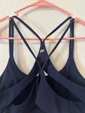 FABLETICS navy blue Black Strappy Sports Bra